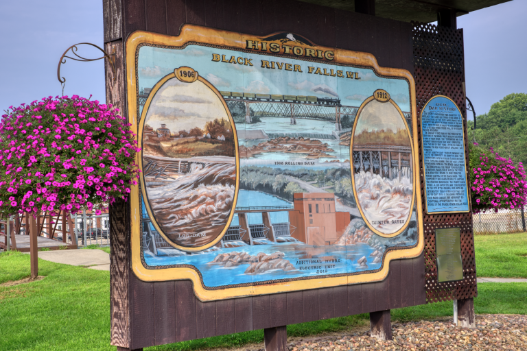 Black River Falls Historic Sign