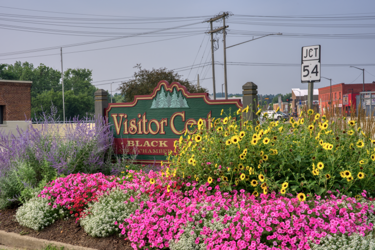 Black River Falls Visitor Center Sign